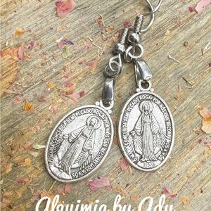 Alquimia Silver Religious Earrings
